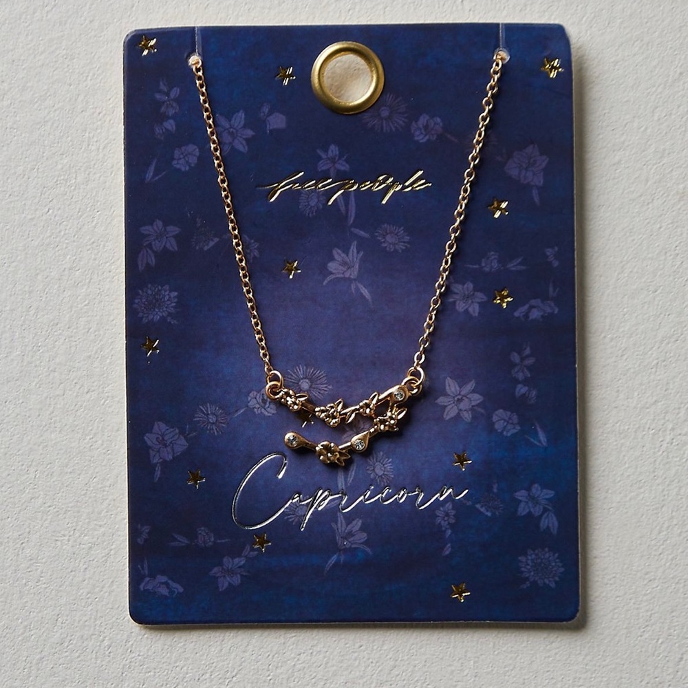 Free People Flower Capricorn Zodiac Constellation Necklace